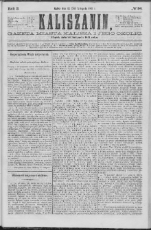 Kaliszanin : gazeta miasta Kalisza i jego okolic