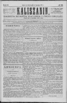Kaliszanin : gazeta miasta Kalisza i jego okolic