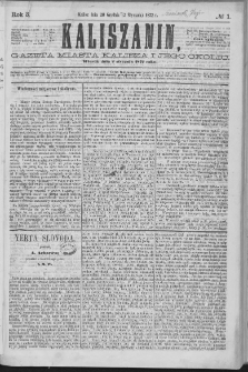 Kaliszanin : gazeta miasta Kalisza i jego okolic