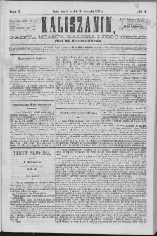 Kaliszanin : gazeta miasta Kalisza i jego okolic