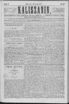 Kaliszanin : gazeta miasta Kalisza i jego okolic