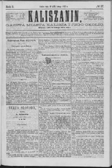 Kaliszanin : gazeta miasta Kalisza i jego okolic
