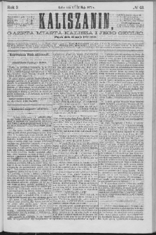Kaliszanin : gazeta miasta Kalisza i jego okolic