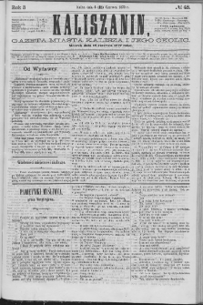 Kaliszanin : gazeta miasta Kalisza i jego okolic