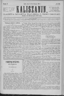 Kaliszanin : gazeta miasta Kalisza i jego okolic