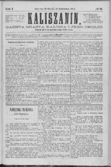 Kaliszanin : gazeta miasta Kalisza i jego okolic