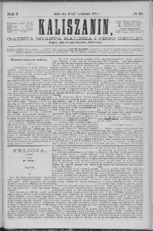 Kaliszanin : gazeta miasta Kalisza i jego okolic