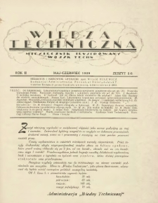 Wiedza Techniczna: miesięcznik ilustrowany Wojsk Technicznych Wielkopolskich 1920 maj/czerwiec R.2 Z.5/6