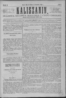 Kaliszanin : gazeta miasta Kalisza i jego okolic