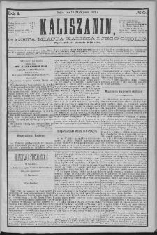 Kaliszanin : gazeta miasta Kalisza i jego okolic