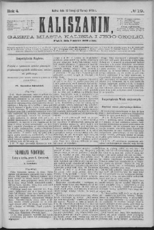 Kaliszanin : gazeta miasta Kalisza i jego okolic