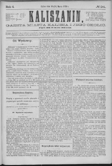 Kaliszanin : gazeta miasta Kalisza i jego okolic