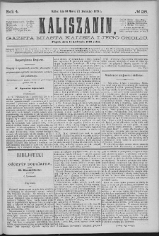 Kaliszanin : gazeta miasta Kalisza i jego okolic