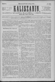 Kaliszanin : gazeta miasta Kalisza i jego okolic