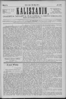 Kaliszanin : gazeta miasta Kalisza i jego okolic