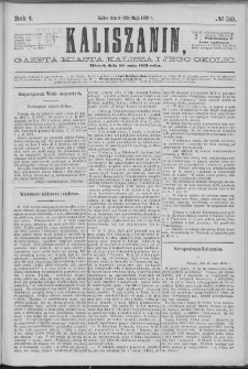 Kaliszanin : gazeta miasta Kalisza i jego okolic