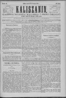 Kaliszanin : gazeta miasta Kalisza i jego okolic