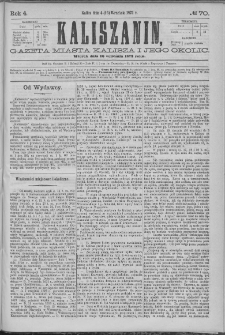 Kaliszanin : gazeta miasta Kalisza i jego okolic