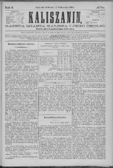 Kaliszanin : gazeta miasta Kalisza i jego okolic