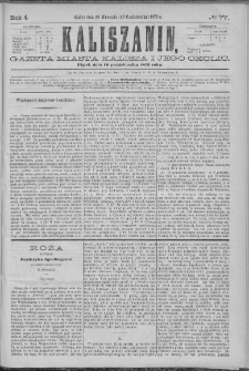 Kaliszanin : gazeta miasta Kalisza i jego okolic