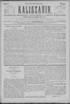 Kaliszanin : gazeta miasta Kalisza i jego okolic