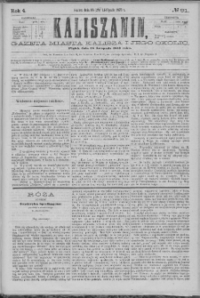 Kaliszanin : gazeta miasta Kalisza i jego okolic
