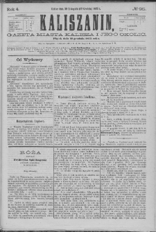 Kaliszanin : gazeta miasta Kalisza i jego okolic