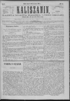 Kaliszanin : gazeta miasta Kalisza i jego okolic