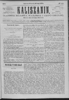 Kaliszanin : gazeta miasta Kalisza i jego okolic