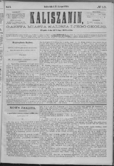 Kaliszanin : gazeta miasta Kalisza i jego okolic