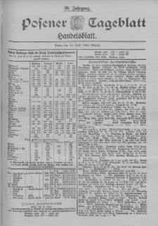 Posener Tageblatt. Handelsblatt 1899.06.15 Jg.38