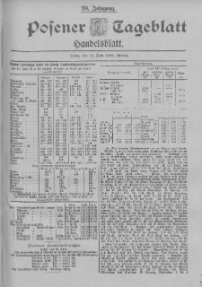 Posener Tageblatt. Handelsblatt 1899.06.16 Jg.38