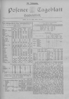 Posener Tageblatt. Handelsblatt 1899.06.21 Jg.38