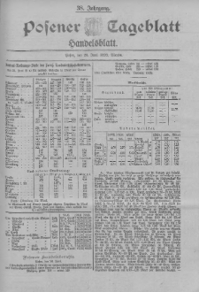 Posener Tageblatt. Handelsblatt 1899.06.26 Jg.38