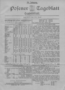 Posener Tageblatt. Handelsblatt 1899.06.29 Jg.38