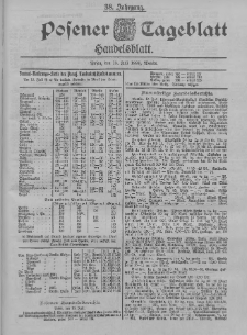 Posener Tageblatt. Handelsblatt 1899.07.13 Jg.38