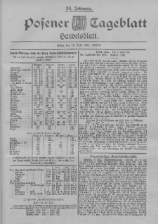 Posener Tageblatt. Handelsblatt 1899.07.15 Jg.38