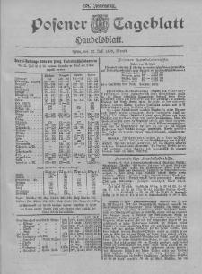 Posener Tageblatt. Handelsblatt 1899.07.22 Jg.38