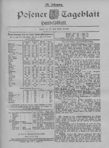 Posener Tageblatt. Handelsblatt 1899.07.25 Jg.38