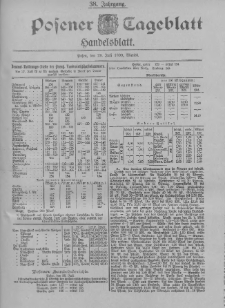 Posener Tageblatt. Handelsblatt 1899.07.28 Jg.38