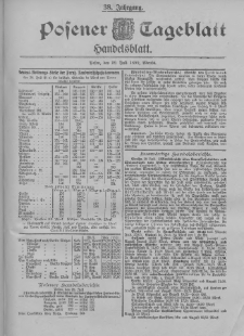 Posener Tageblatt. Handelsblatt 1899.07.29 Jg.38