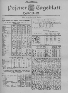Posener Tageblatt. Handelsblatt 1899.07.31 Jg.38