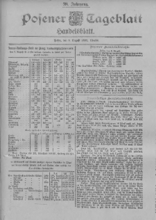 Posener Tageblatt. Handelsblatt 1899.08.08 Jg.38