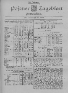 Posener Tageblatt. Handelsblatt 1899.08.11 Jg.38