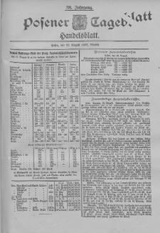 Posener Tageblatt. Handelsblatt 1899.08.22 Jg.38