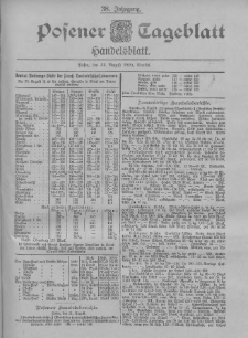 Posener Tageblatt. Handelsblatt 1899.08.31 Jg.38