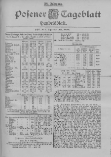 Posener Tageblatt. Handelsblatt 1899.09.01 Jg.38