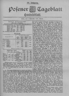 Posener Tageblatt. Handelsblatt 1899.09.04 Jg.38