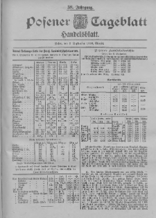 Posener Tageblatt. Handelsblatt 1899.09.06 Jg.38