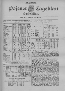 Posener Tageblatt. Handelsblatt 1899.09.13 Jg.38